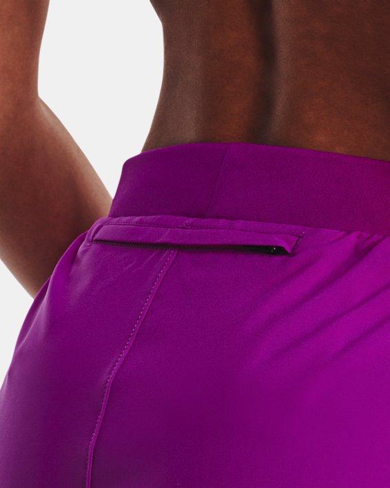 Women's UA Fly-By Elite 3'' Shorts, Purple, pdpMainDesktop image number 3